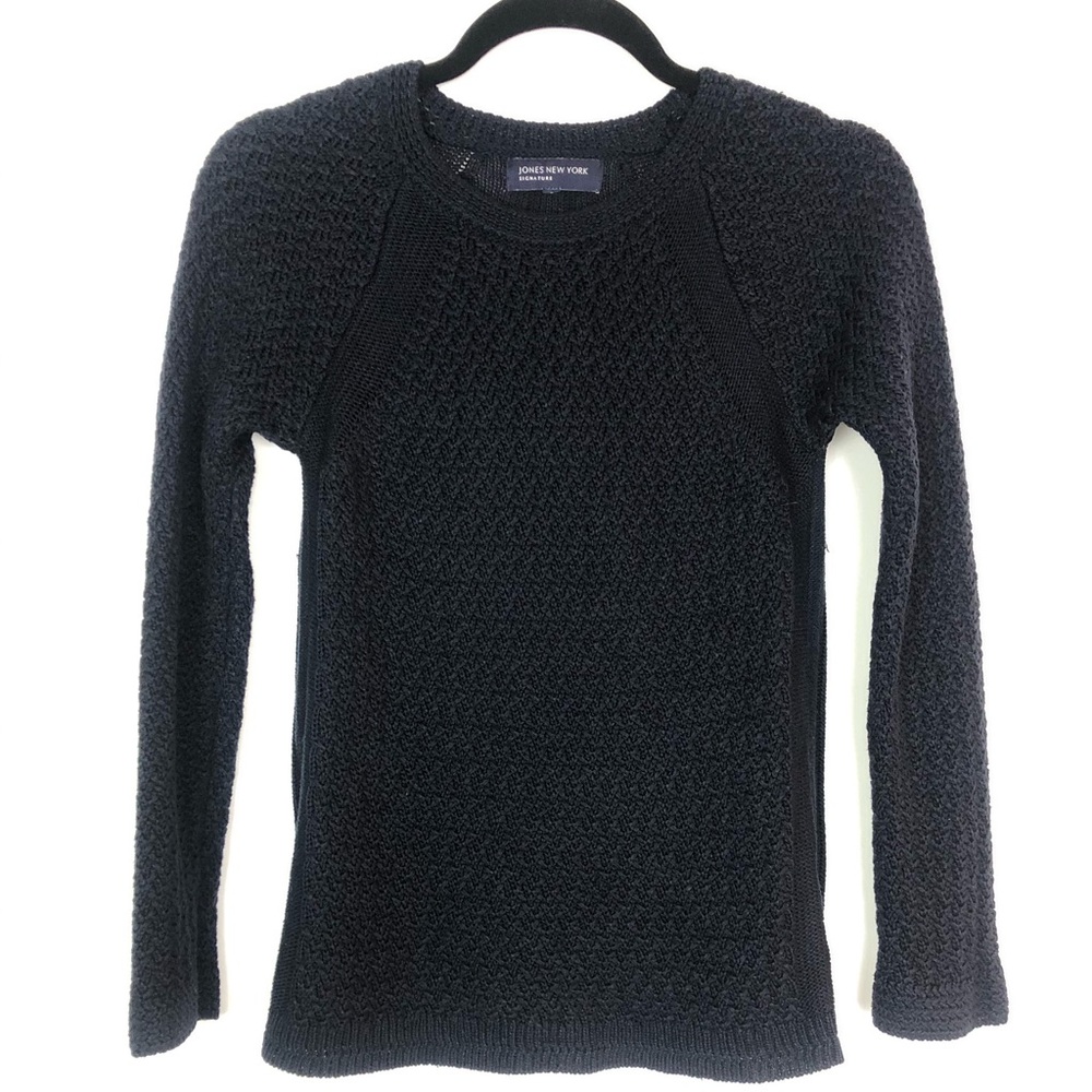 Chain Knitted Cotton Sweater | Jones NY | Small
